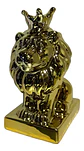 León Decorativo De Lujo Con Corona Dorado - Miniatura 1