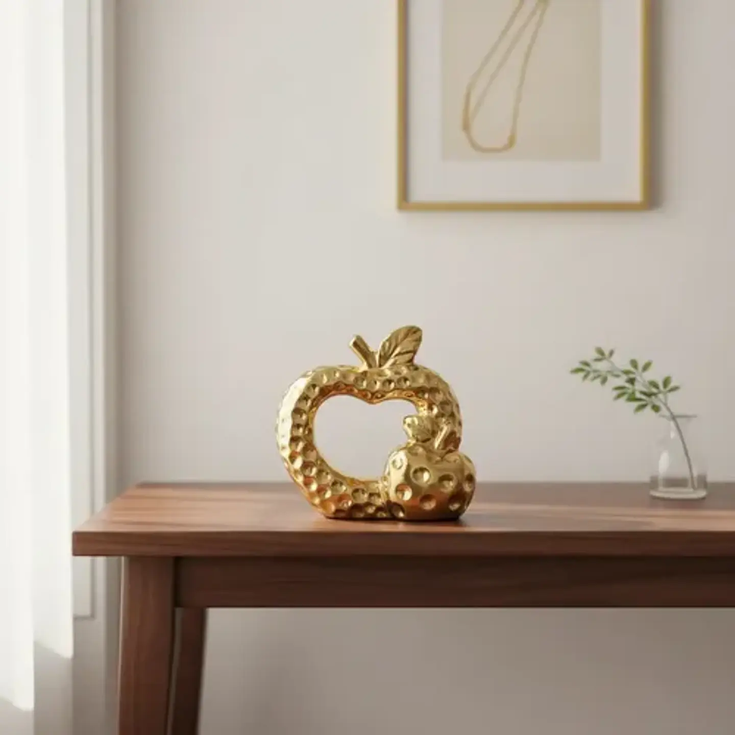 Escultura Manzana Con Relieve  Decorativa G 1