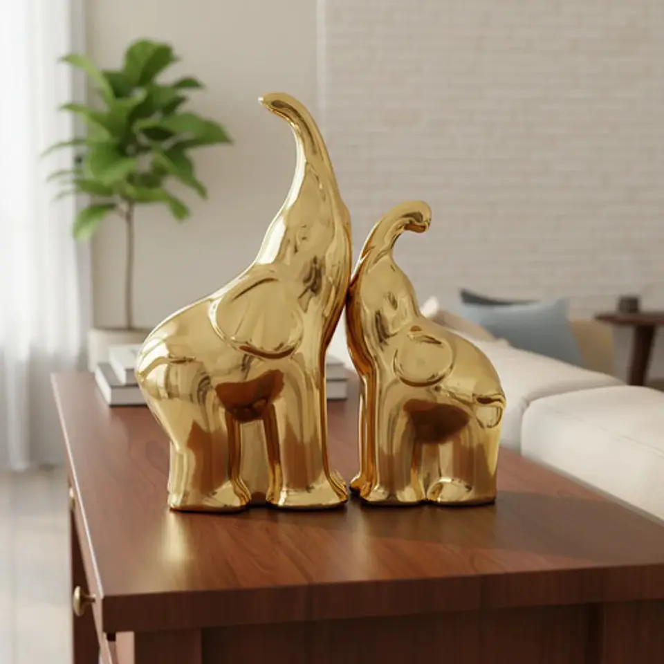 Adorno De Elefante Elegante Pack 2 Unidades 3