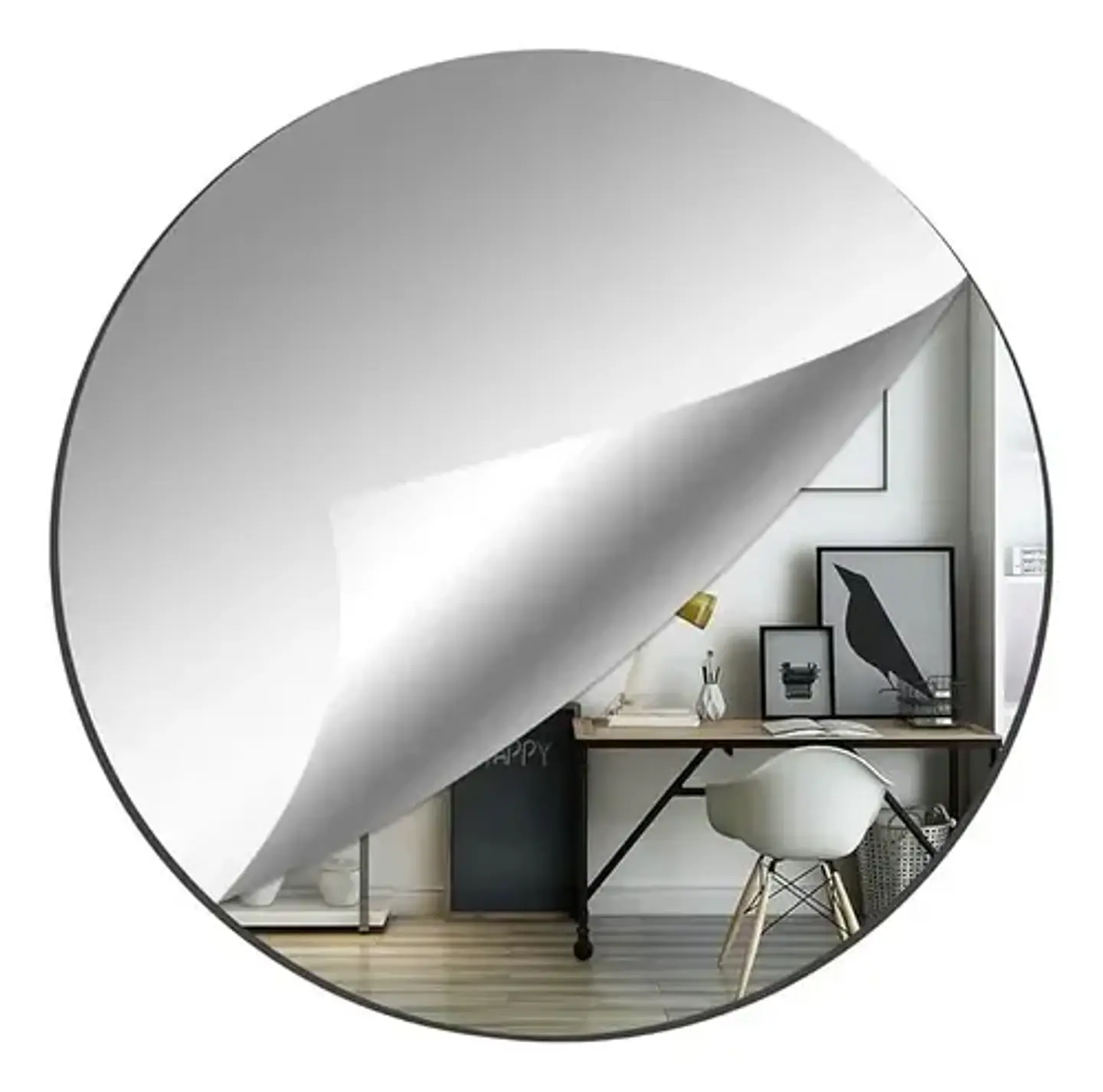 Pegatina Decorativa Redondo Espejo Adhesiva 40x40 1