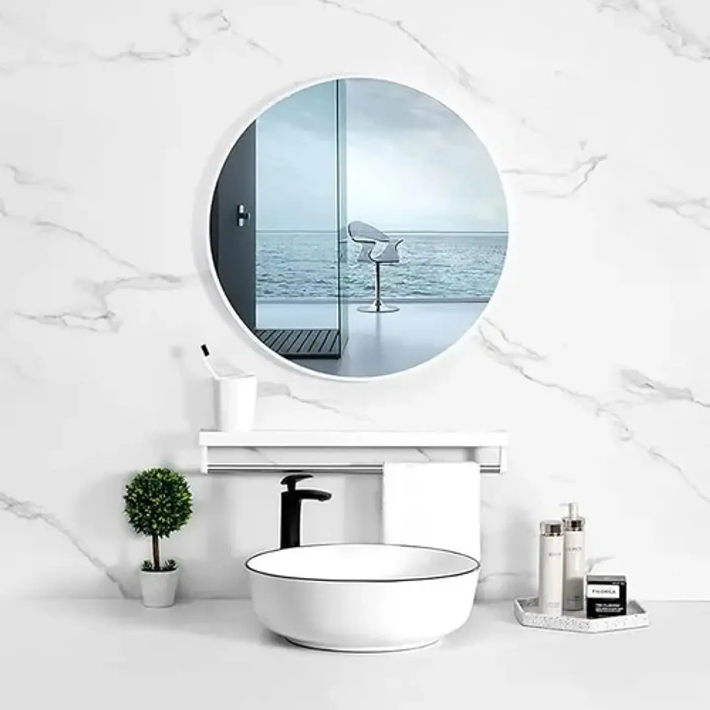 Pegatina Decorativa Redondo Espejo Adhesiva 40x40 6