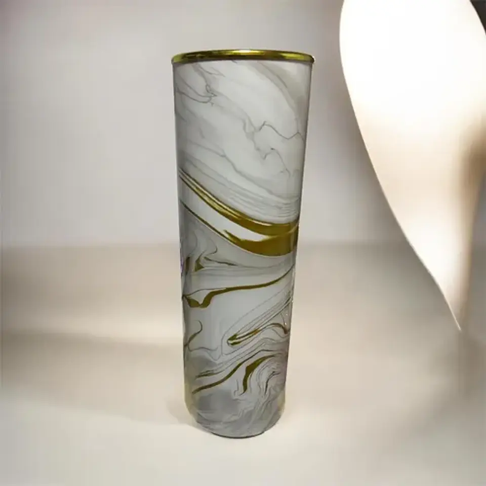 Jarrón Decorativo Moderno De Diseño Elegante Tipo Marmol G 2
