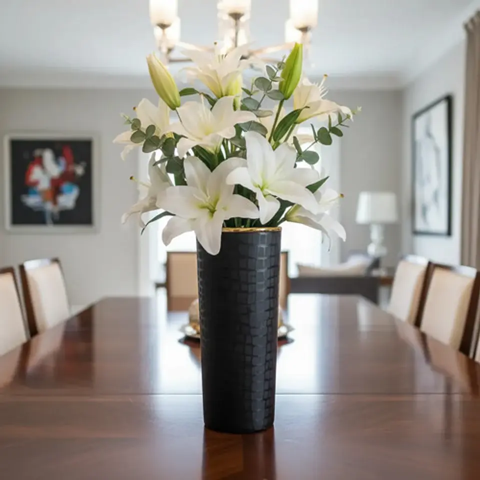 Jarron Decorativo Para Flores Moderno Con Textura 2