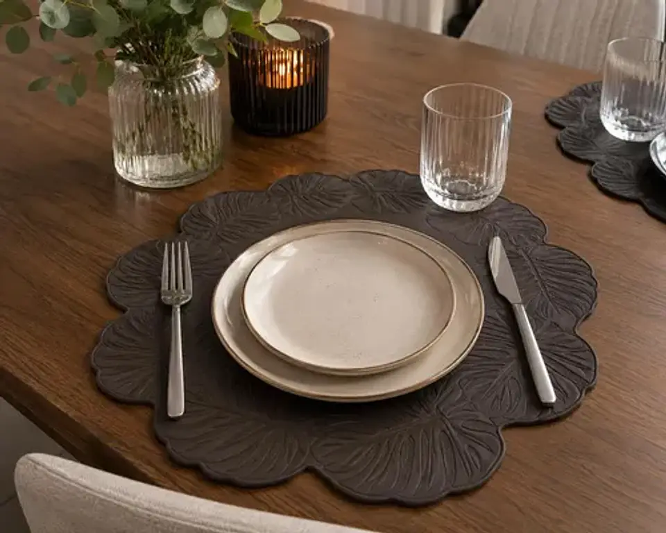 Individual De Mesa Decorativo Con Diseño De Hojas 2 Unidades 1