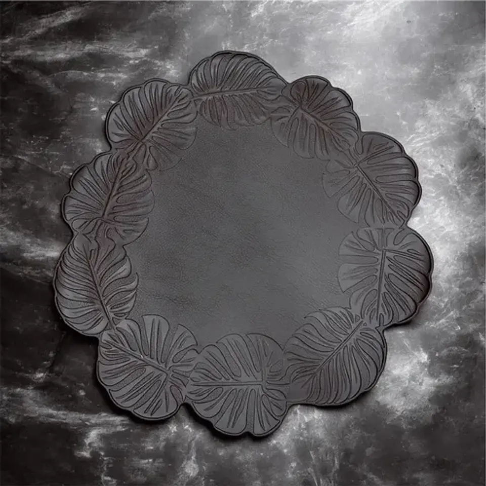 Individual De Mesa Decorativo Con Diseño De Hojas 2 Unidades 6