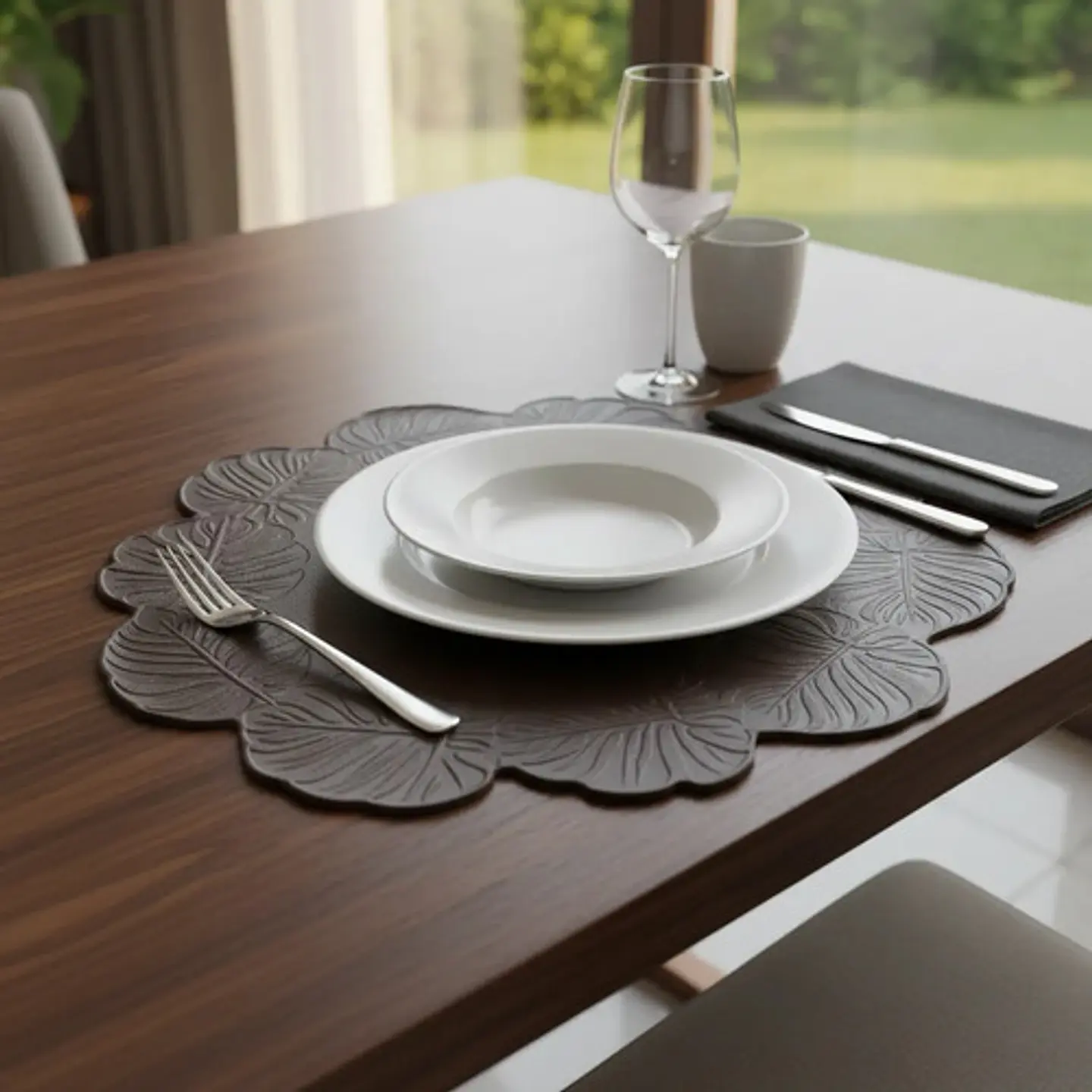 Individual De Mesa Decorativo Con Diseño De Hojas 2 Unidades 7