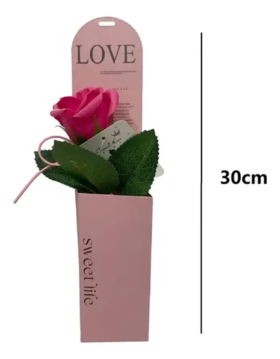 Rosa Eterna En Cajita Para Regalo, Rosa Artificial Regalo 3