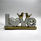 Adorno Decorativo Love Dorado Y Blanco - Miniatura 1