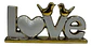 Adorno Decorativo Love Dorado Y Blanco - Miniatura 2
