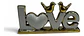Adorno Decorativo Love Dorado Y Blanco - Miniatura 4