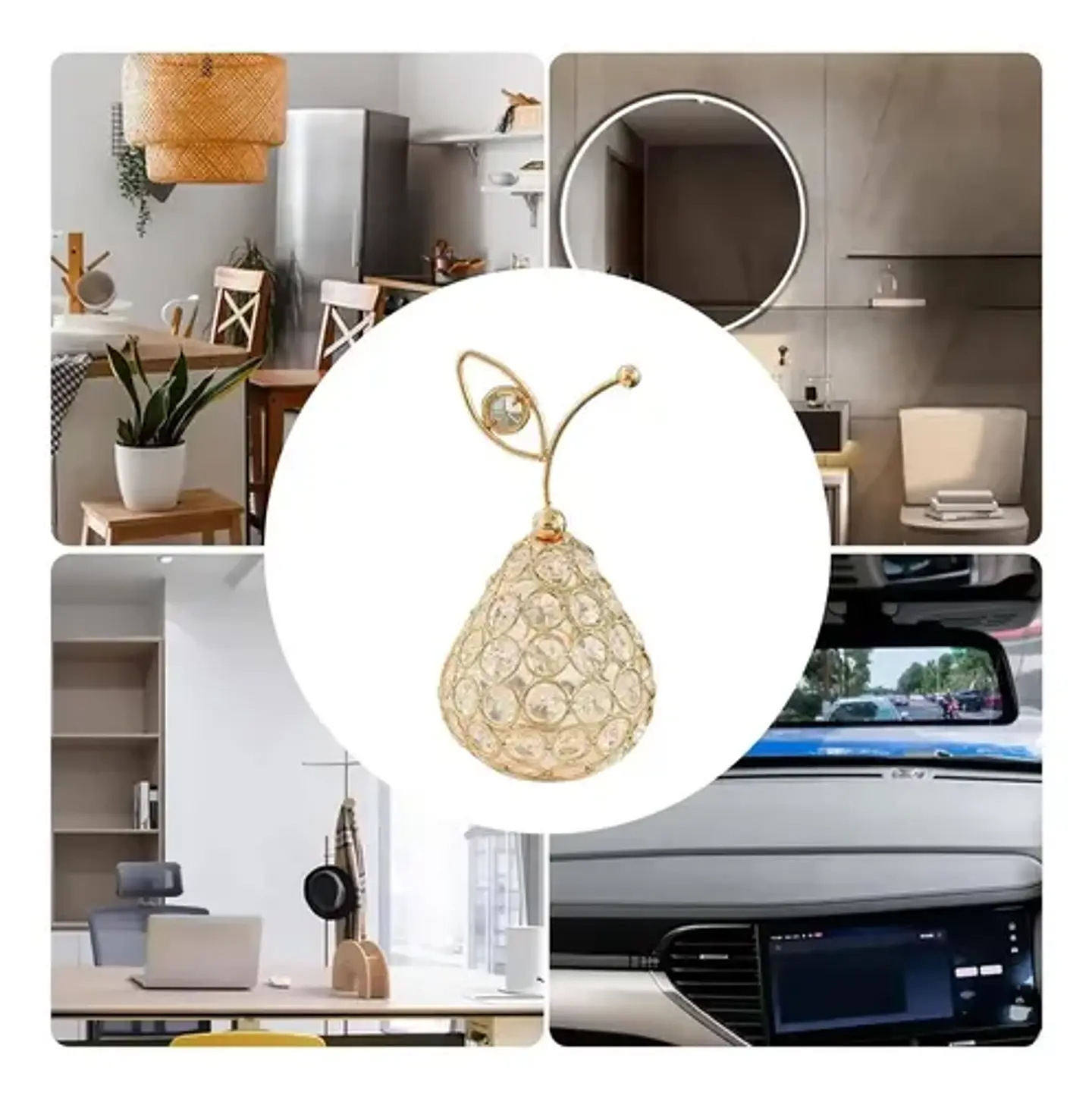 Adorno Decorativo De Perlas De Cristal Brilante Con Formas 3