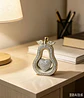 Adorno Decorativo Pera Dorado Con Corazón Brillante - Miniatura 4