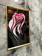 Cuadro Decorativo De Pared En Relieve 3d Con Diseño Rosa - Miniatura 3
