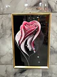 Cuadro Decorativo De Pared En Relieve 3d Con Diseño Rosa - Miniatura 8