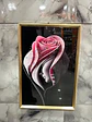 Cuadro Decorativo De Pared En Relieve 3d Con Diseño Rosa - Miniatura 9