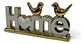 Adorno Decorativo Home Dorado Con Pájaros - Miniatura 2