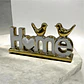 Adorno Decorativo Home Dorado Con Pájaros - Miniatura 4