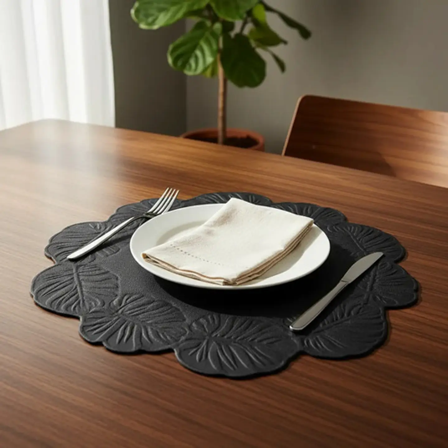 Individual De Mesa Decorativo Con Diseño De Hojas 2 Unidades 1
