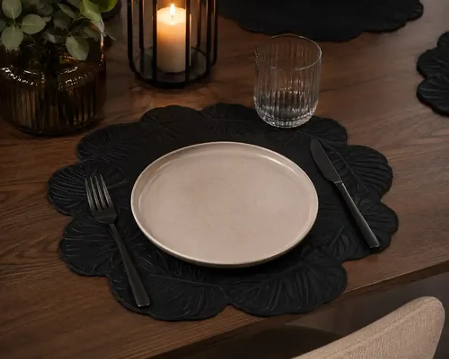 Individual De Mesa Decorativo Con Diseño De Hojas 2 Unidades 6