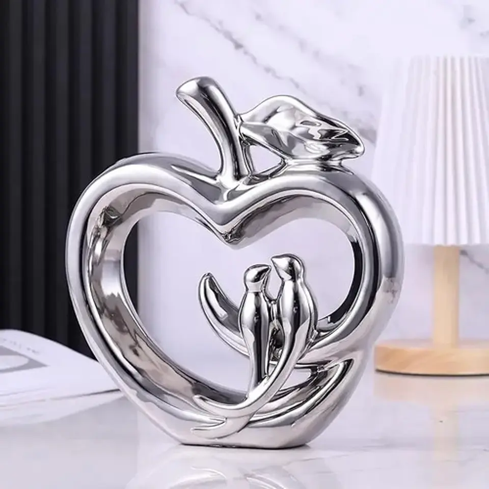 Escultura De Manzana Para Decoracion Elegante 4