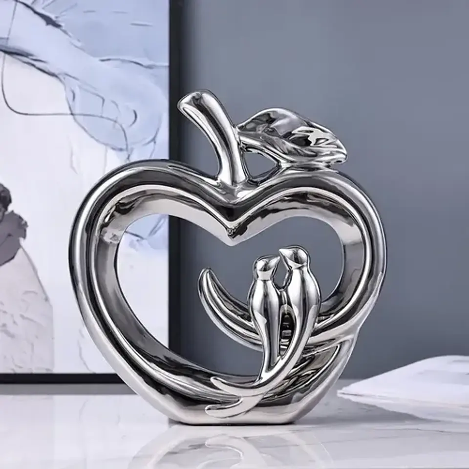 Escultura De Manzana Para Decoracion Elegante 5