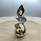 Figura Decorativa Moderna Blanco Y Dorado  Diseño Abstracto - Miniatura 2