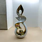 Figura Decorativa Moderna Blanco Y Dorado  Diseño Abstracto - Miniatura 6