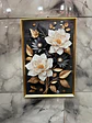 Cuadro Decorativo De Pared En Relieve 3d Con Diseño Flores - Miniatura 3