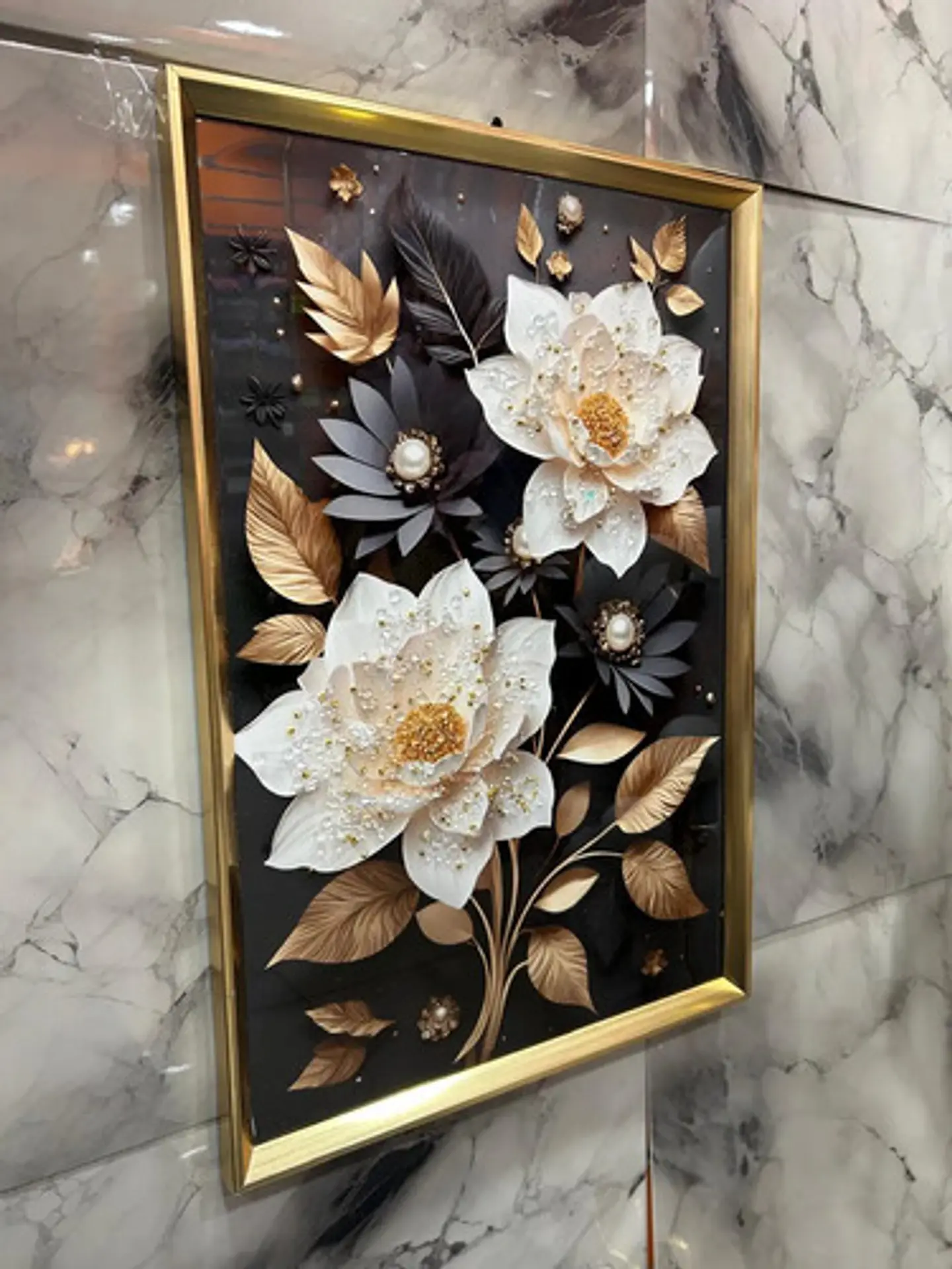 Cuadro Decorativo De Pared En Relieve 3d Con Diseño Flores 5