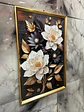 Cuadro Decorativo De Pared En Relieve 3d Con Diseño Flores - Miniatura 5