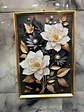 Cuadro Decorativo De Pared En Relieve 3d Con Diseño Flores - Miniatura 8