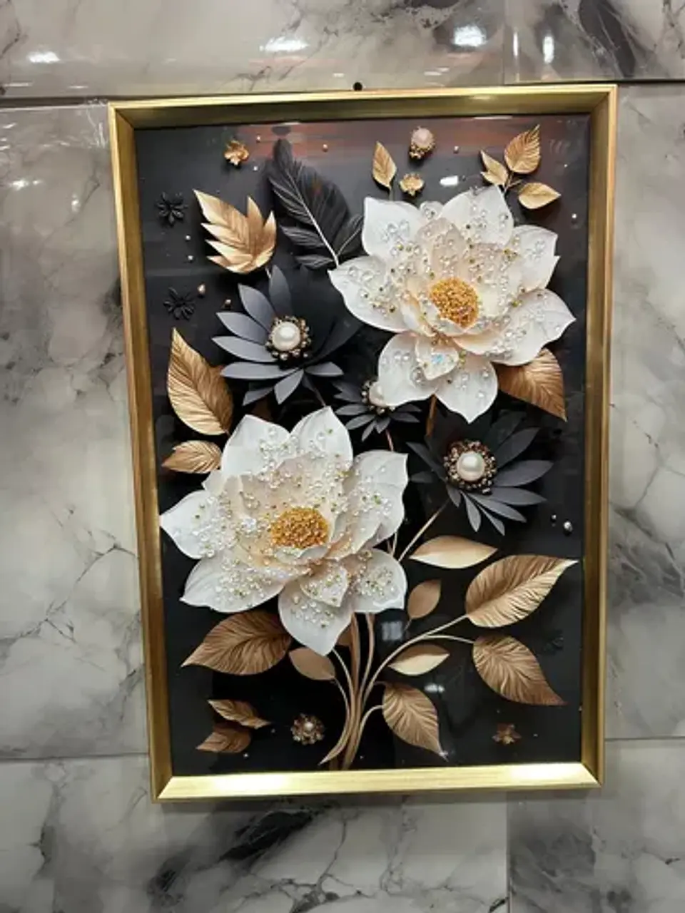 Cuadro Decorativo De Pared En Relieve 3d Con Diseño Flores 8