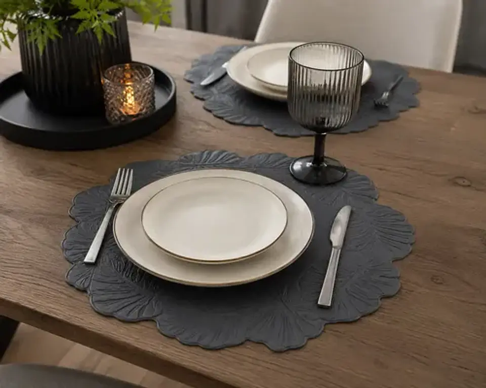 Individual De Mesa Decorativo Con Diseño De Hojas 2 Unidades 1