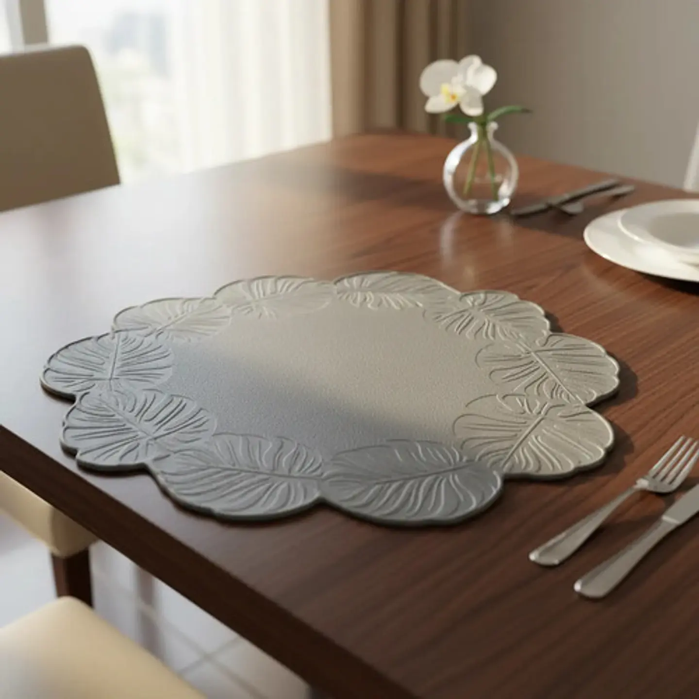 Individual De Mesa Decorativo Con Diseño De Hojas 2 Unidades 6