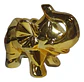 Adorno De Elefante Decorativo Elegante Pequeño Dorado - Miniatura 3