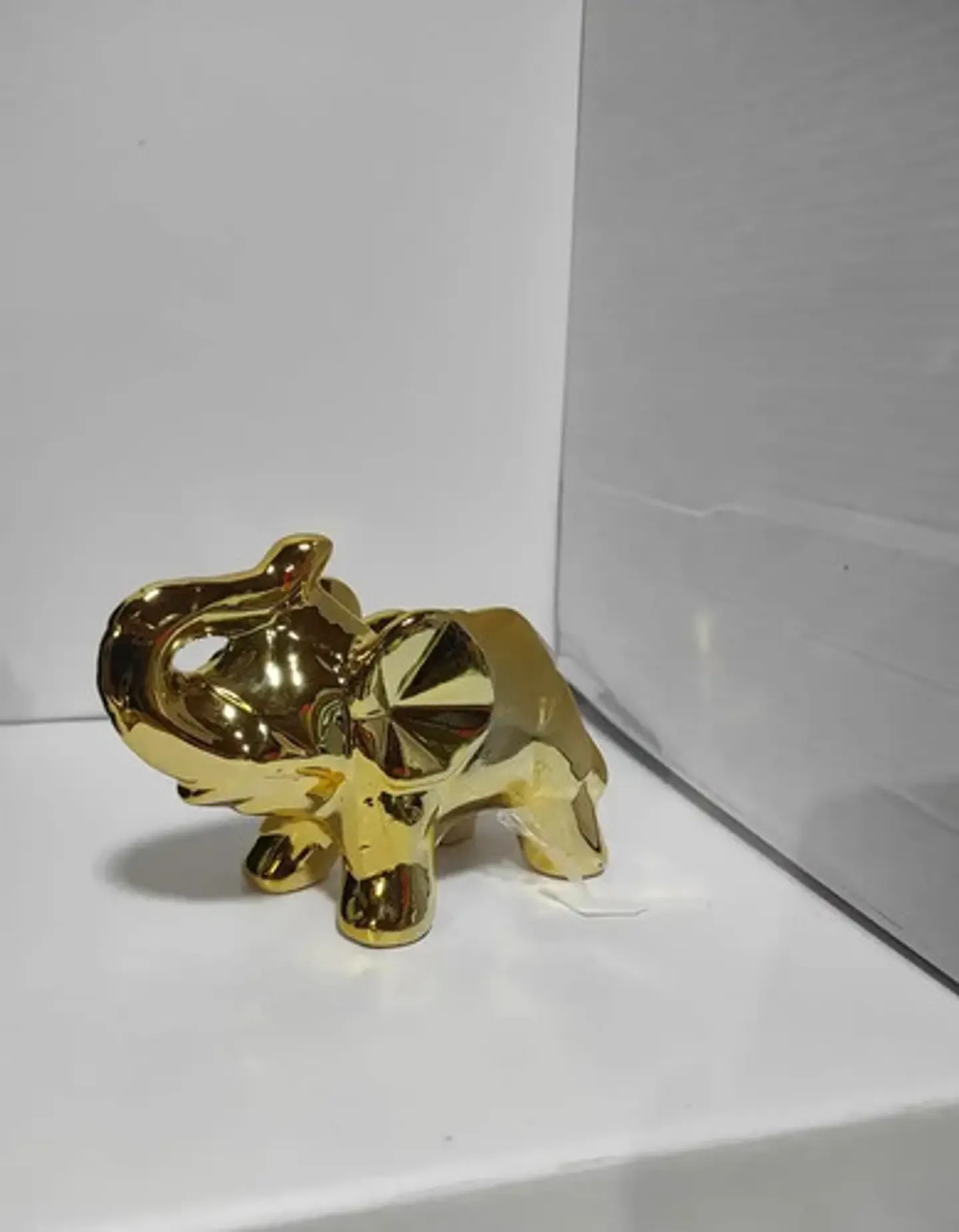 Adorno De Elefante Decorativo Elegante Pequeño Dorado 6