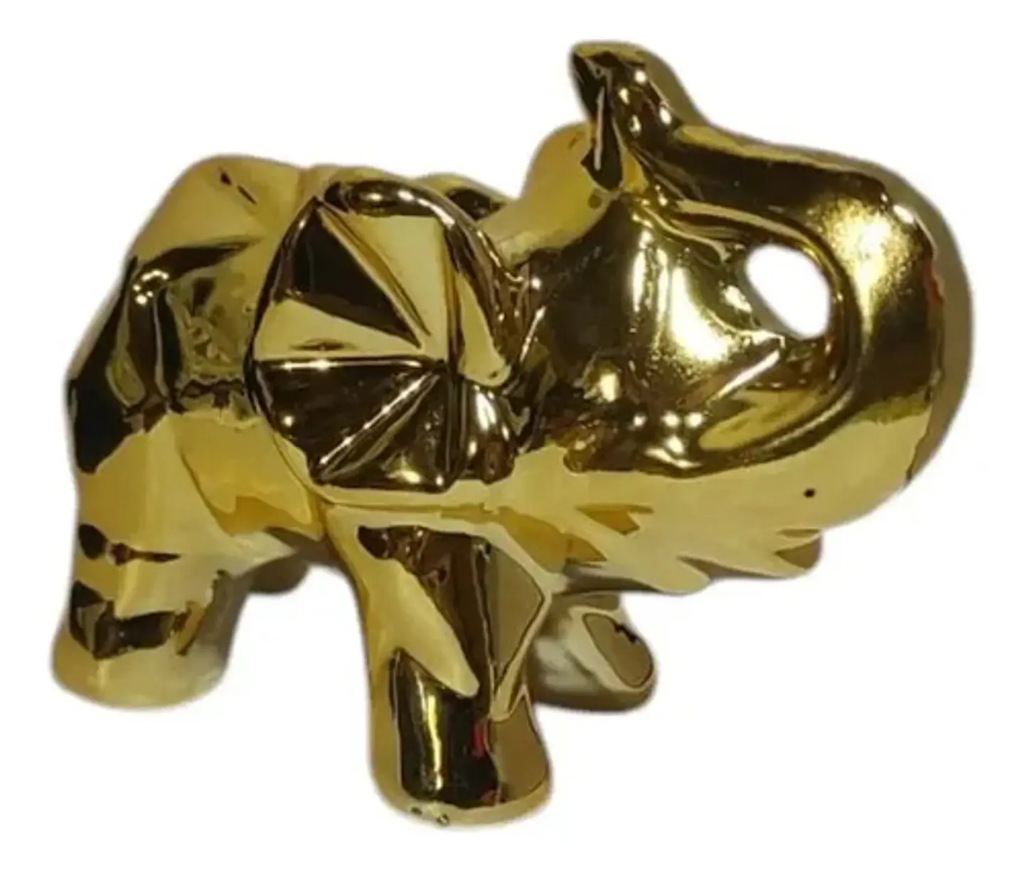 Adorno De Elefante Decorativo Elegante Pequeño Dorado 8
