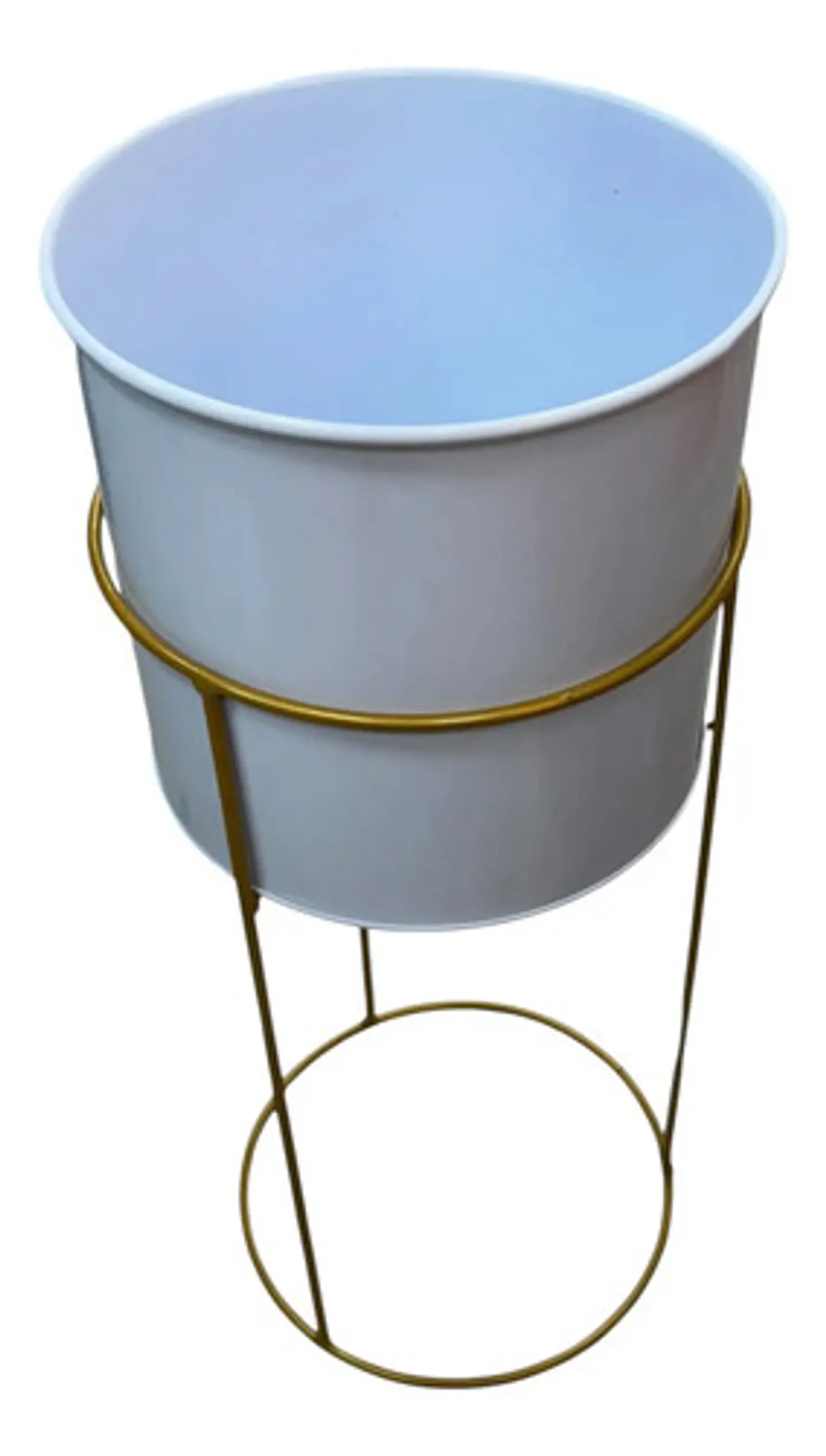 Macetero Decorativo Con Base Metálica Elevada Elegante 7