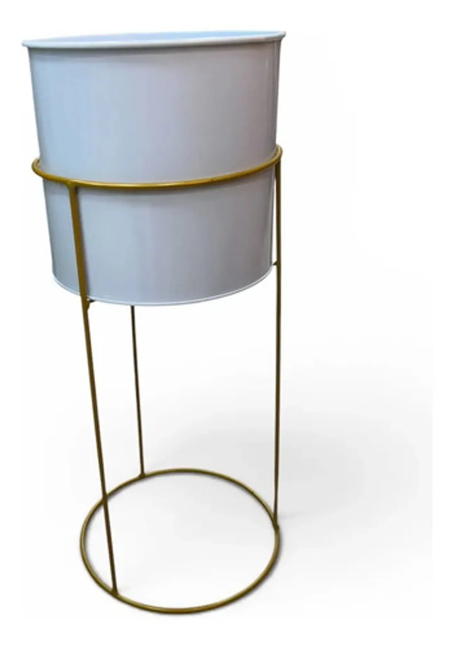Macetero Decorativo Con Base Metálica Elevada Elegante 8