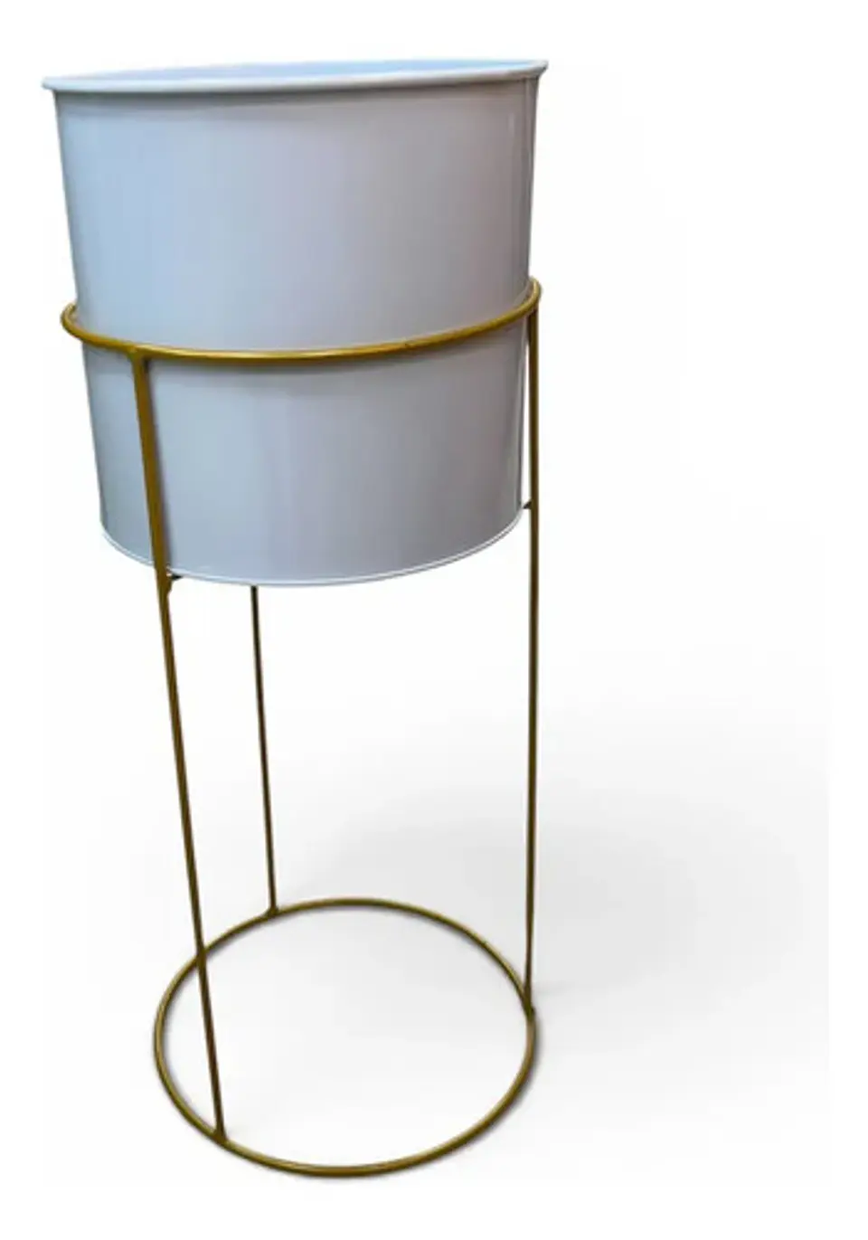 Macetero Decorativo Con Base Metálica Elevada Elegante 8