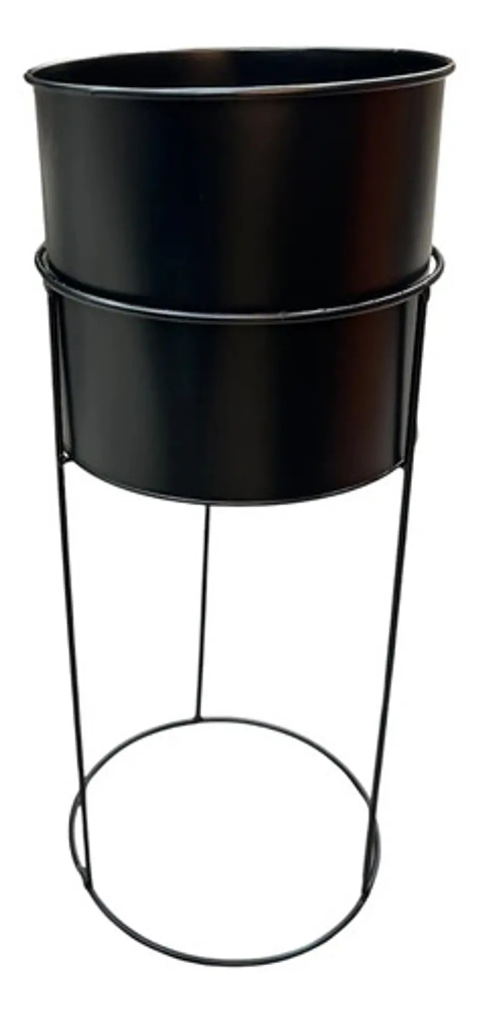 Macetero Decorativo Con Base Metálica Elevada 1