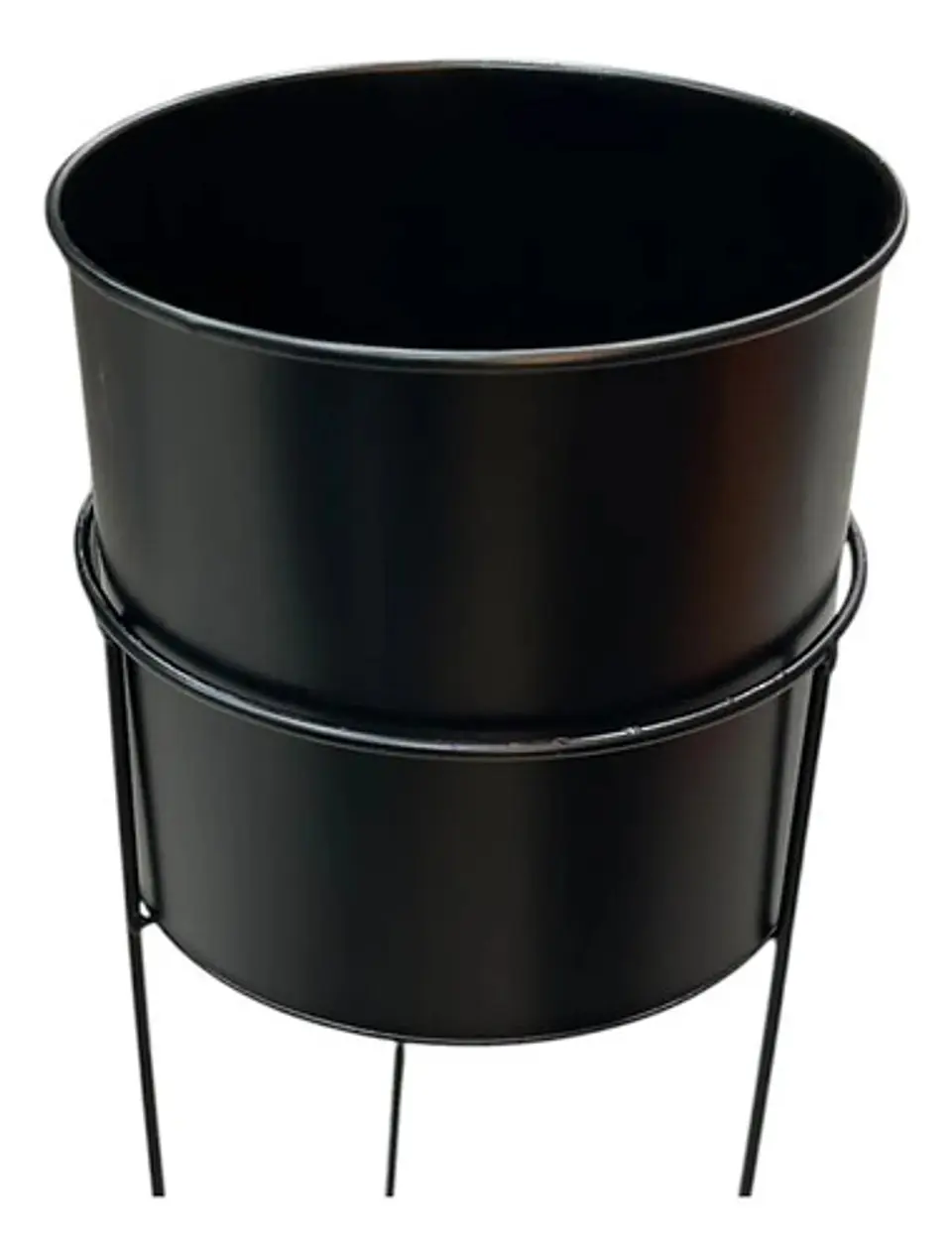 Macetero Decorativo Con Base Metálica Elevada 3