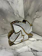 Jarrón Decorativo De Hojas Blanco Y Dorado Para Flores - Miniatura 4
