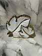 Jarrón Decorativo De Hojas Blanco Y Dorado Para Flores - Miniatura 6