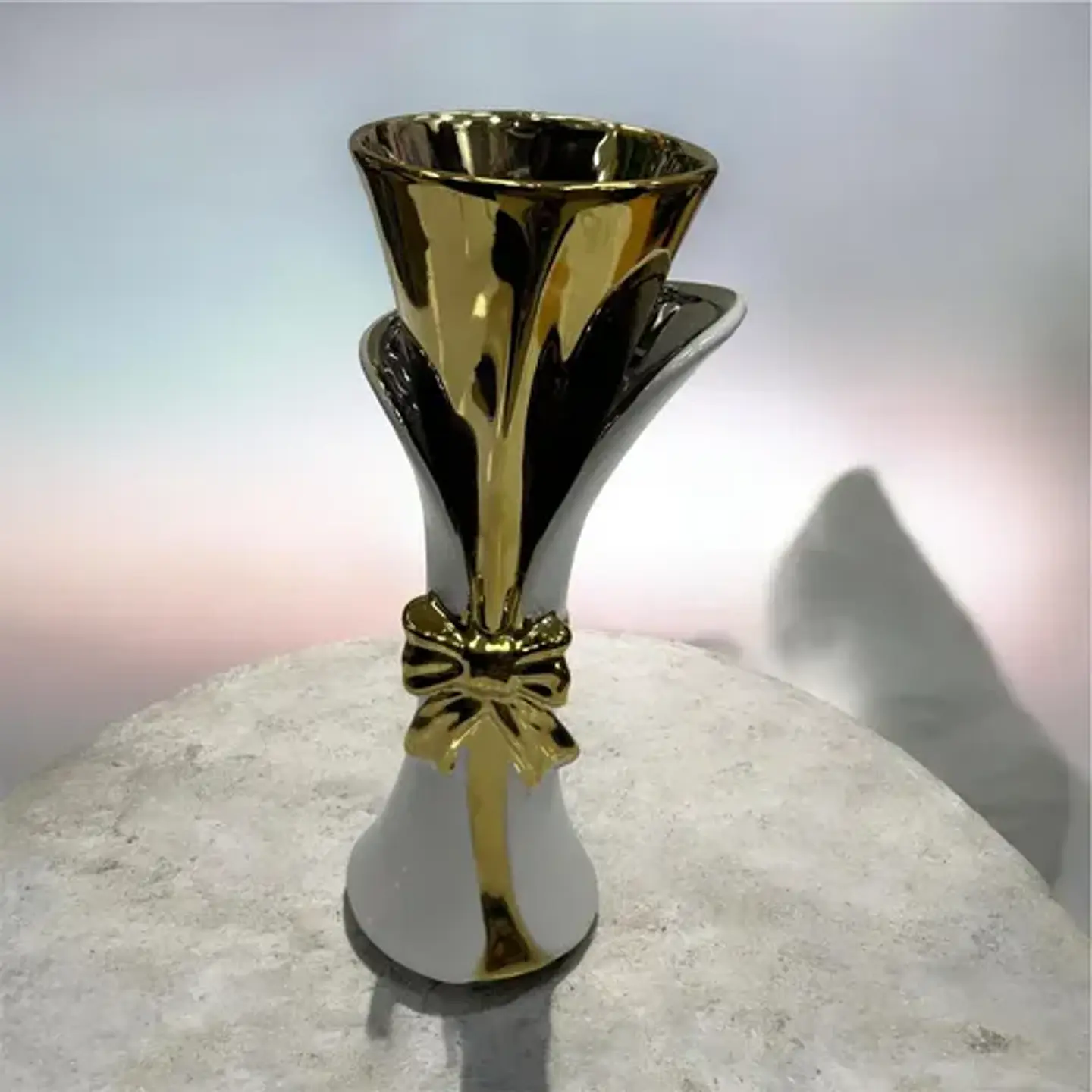 Jarrón Decorativo Moderno De Cerámica Diseño Elegante 24 Cm 4