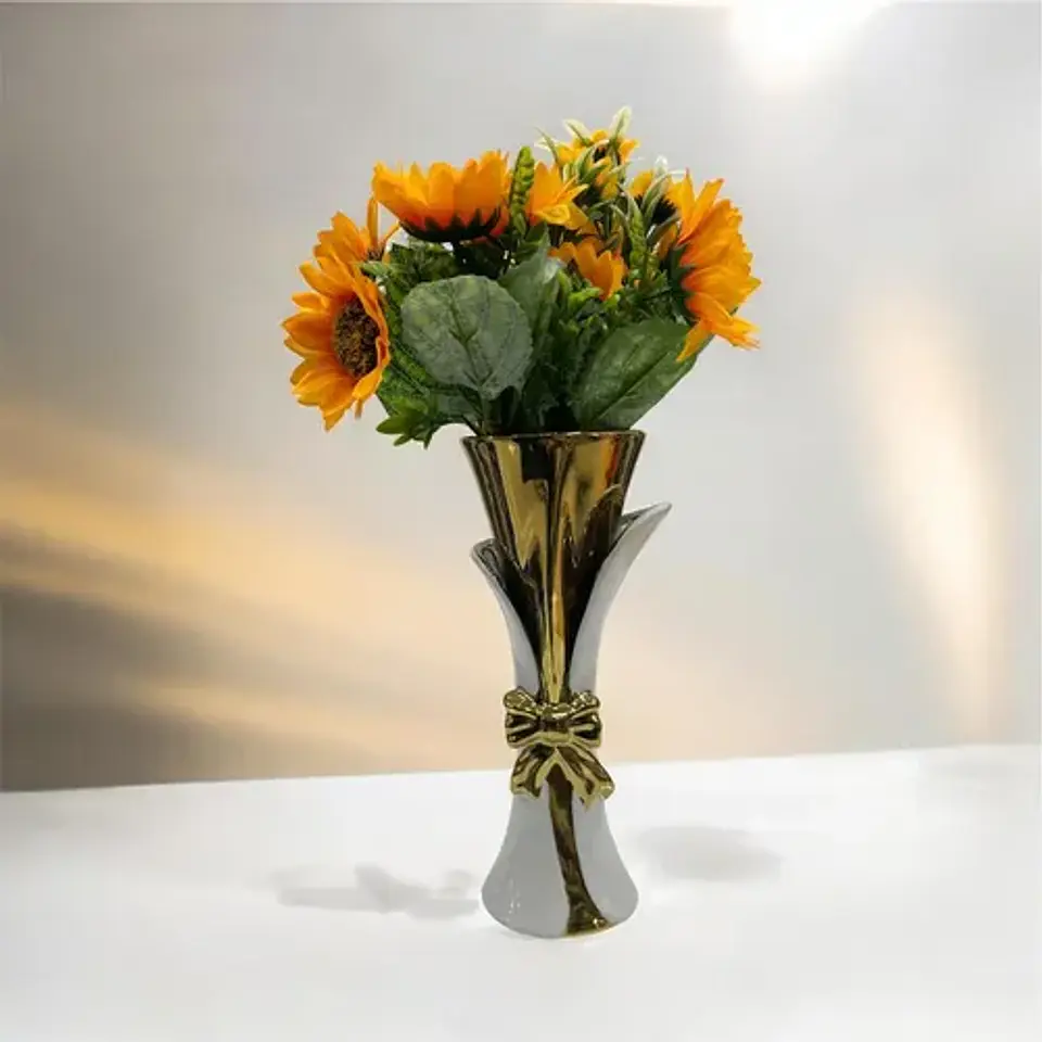 Jarrón Decorativo Moderno De Cerámica Diseño Elegante 24 Cm 7