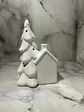 Casita Navideña De Cerámica Con Árbol Decorativo - Miniatura 4