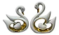 Set De 2 Adornos Decorativos Cisnes Con Corazón - Miniatura 1