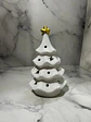 Árbol De Navidad Cerámico Blanco Con Luz Led - Miniatura 2