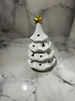 Árbol De Navidad Cerámico Blanco Con Luz Led - Miniatura 3